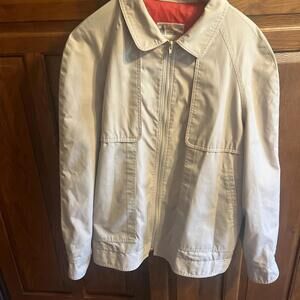 London Fog Weatherwear of Distinction Beige Zip Jacket Size 44 Regular, Lined‎